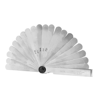 Feeler gauge 0,05-1,00 mm (20 blades) 100 mm (INOX) cylindrical rounded and 10 mm width